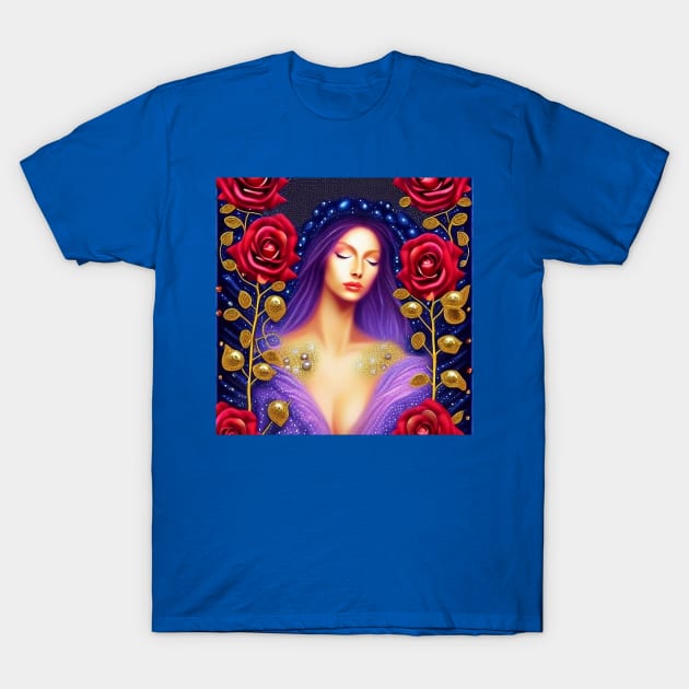 Floral Queen Enchanted Beauty T-Shirt by The Little Store Of Magic